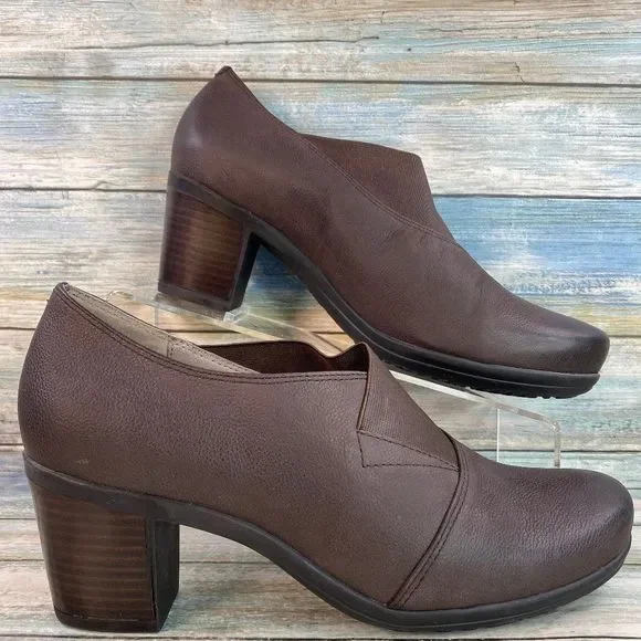 Abeo Shoes Abeoportola Womens Brown Leather Slip On Ankle